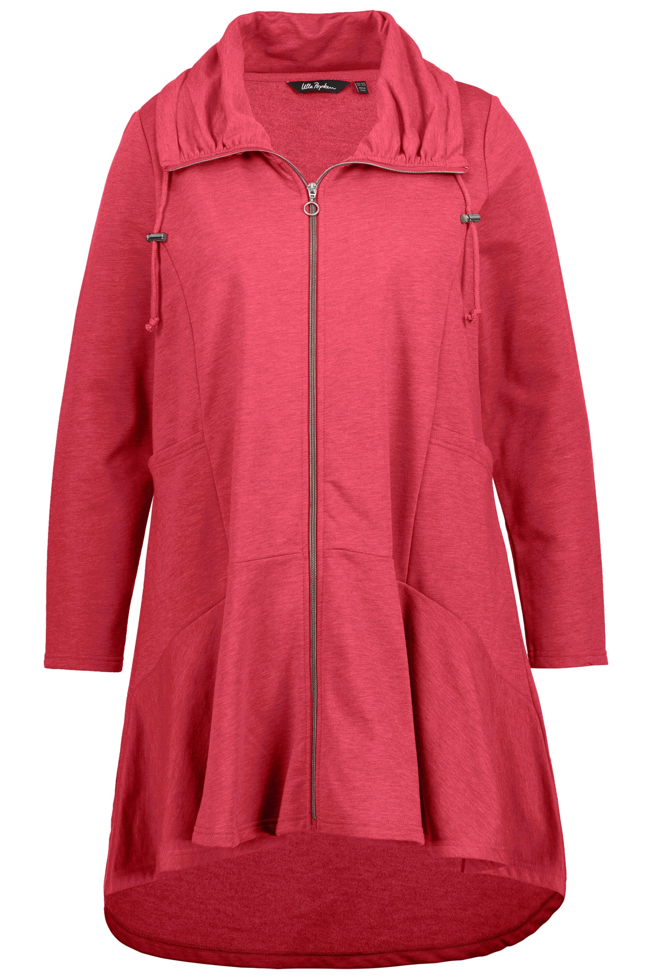 Ulla Popken Bodywarmer in Rood: voorkant