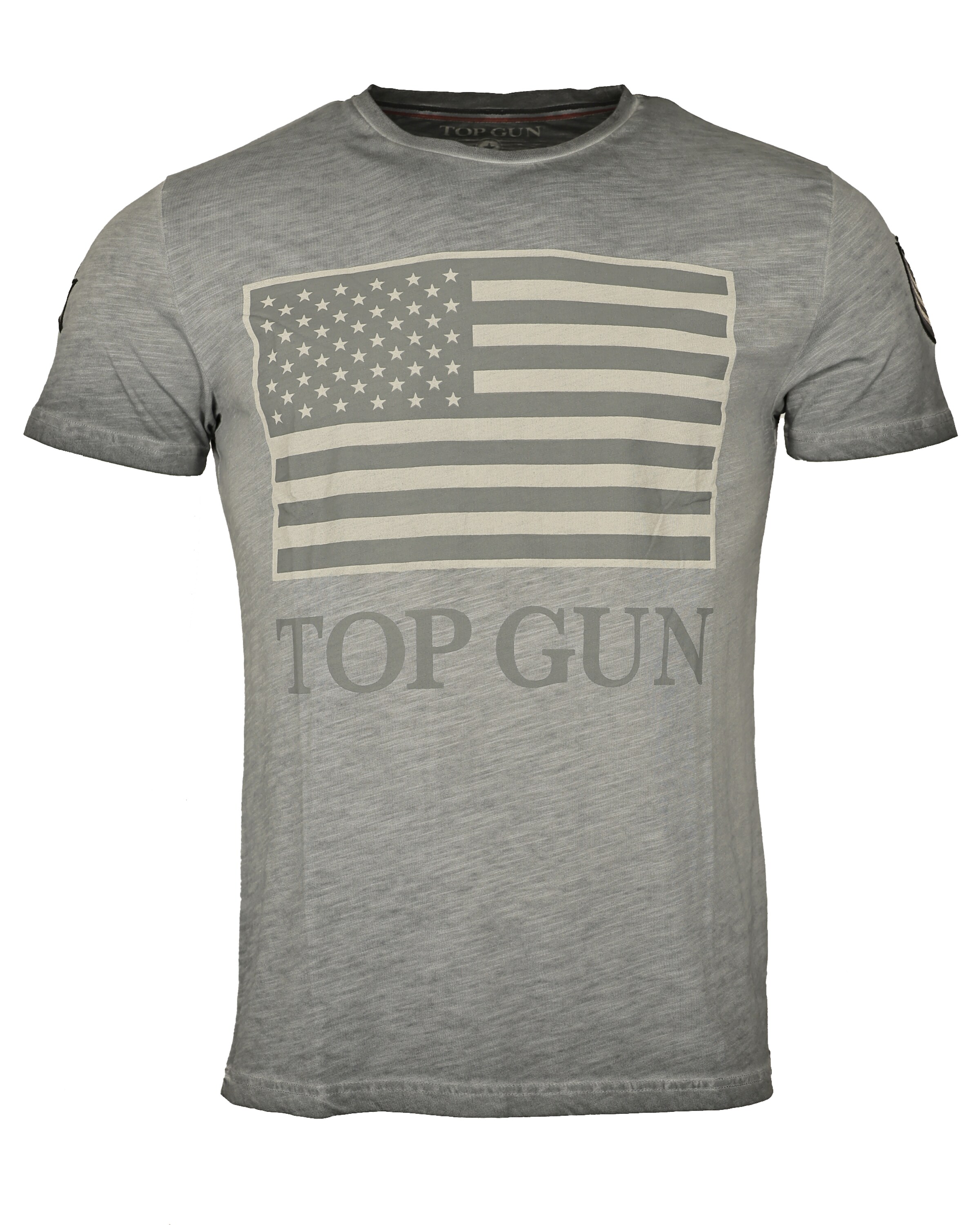 TOP GUN Shirt 'Search' in Grijs: voorkant