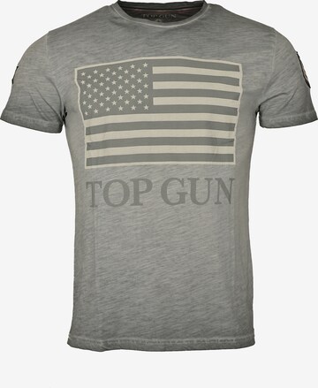 TOP GUN Shirt 'Search' in Grau: predná strana