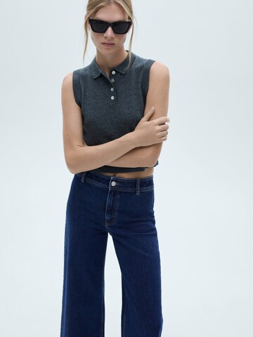 MANGO Wide Leg Jeans 'CATHERIN' in Blau