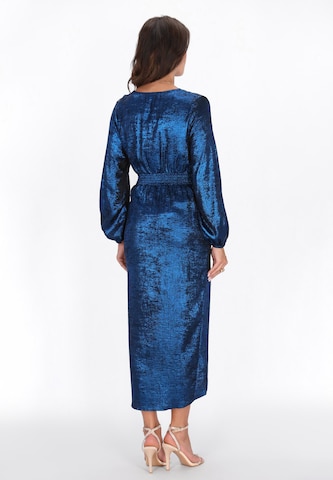 Robe de cocktail faina en bleu