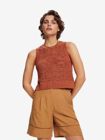 Tops en tricot ESPRIT en orange : devant