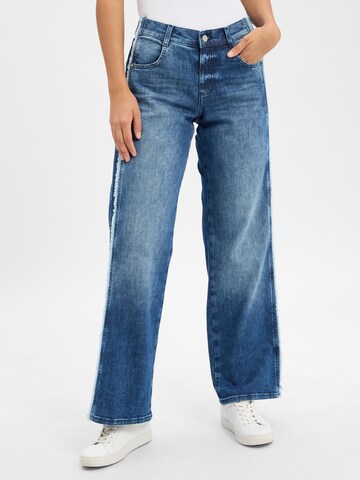 Angels Loosefit Jeans 'Liz Seam Fringe' in Blau: Vorderseite