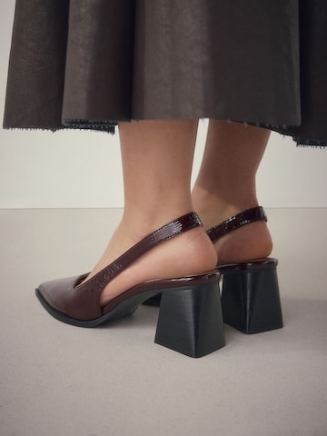 Next Lodičky s otvorenou pätou - Červená