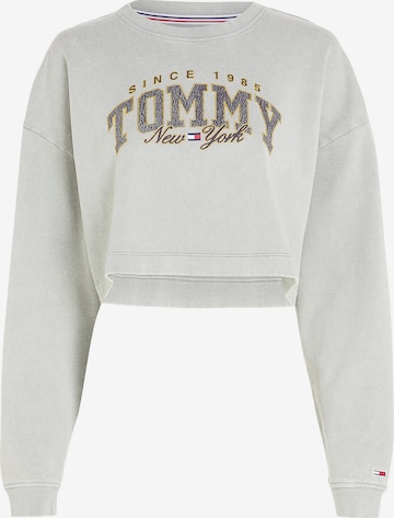 Sweat-shirt Tommy Jeans en vert : devant