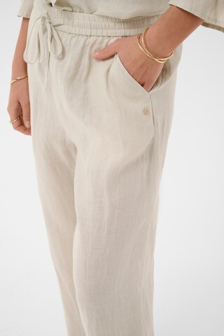 Cream Wide leg Trousers 'CRBellis' in Beige