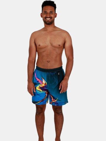 Shorts de bain wavebreaker en bleu : devant