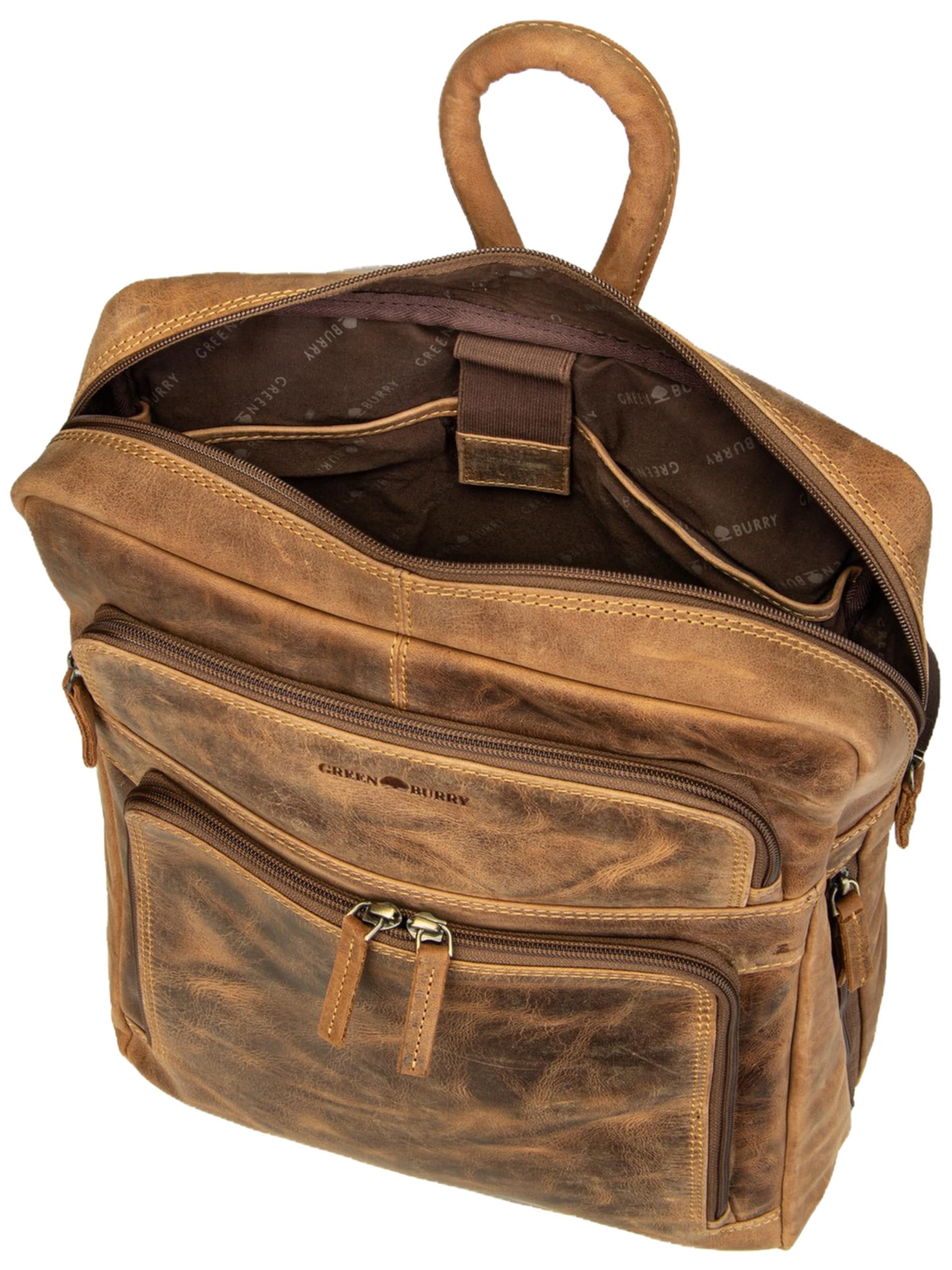 GREENBURRY Backpack ' Vintage Business Project 1 ' in Brown