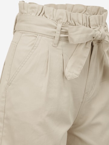 OBJECT Petite Regular Pleat-Front Pants 'AUBREY' in Brown