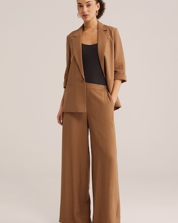 WE Fashion Широкий Штаны в Коричневый