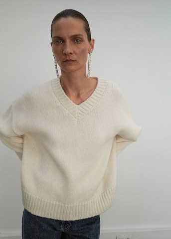 MANGO Sweater 'Juana' in Beige: front