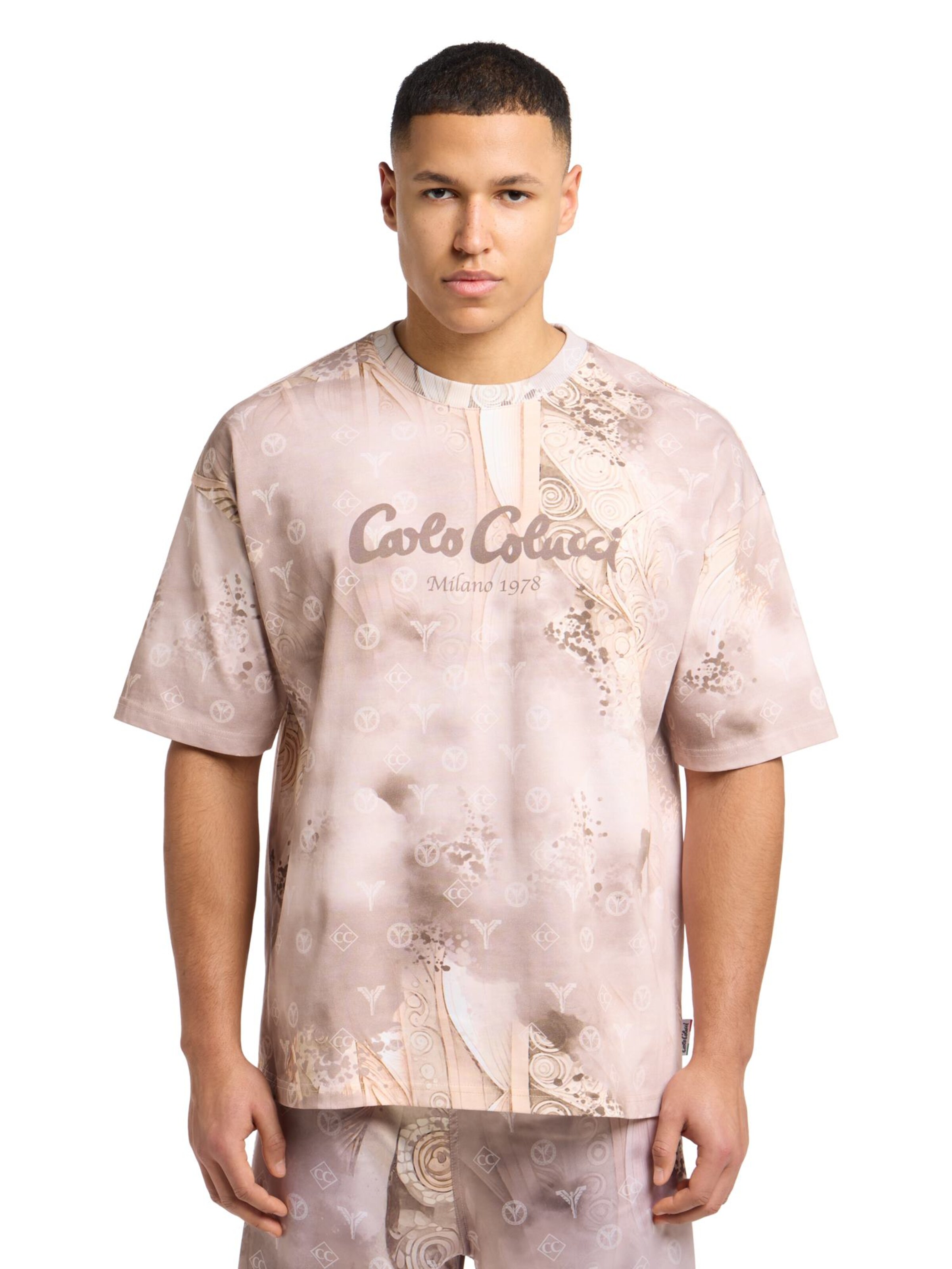 Carlo Colucci Shirt 'Eidenberger' in Beige: voorkant