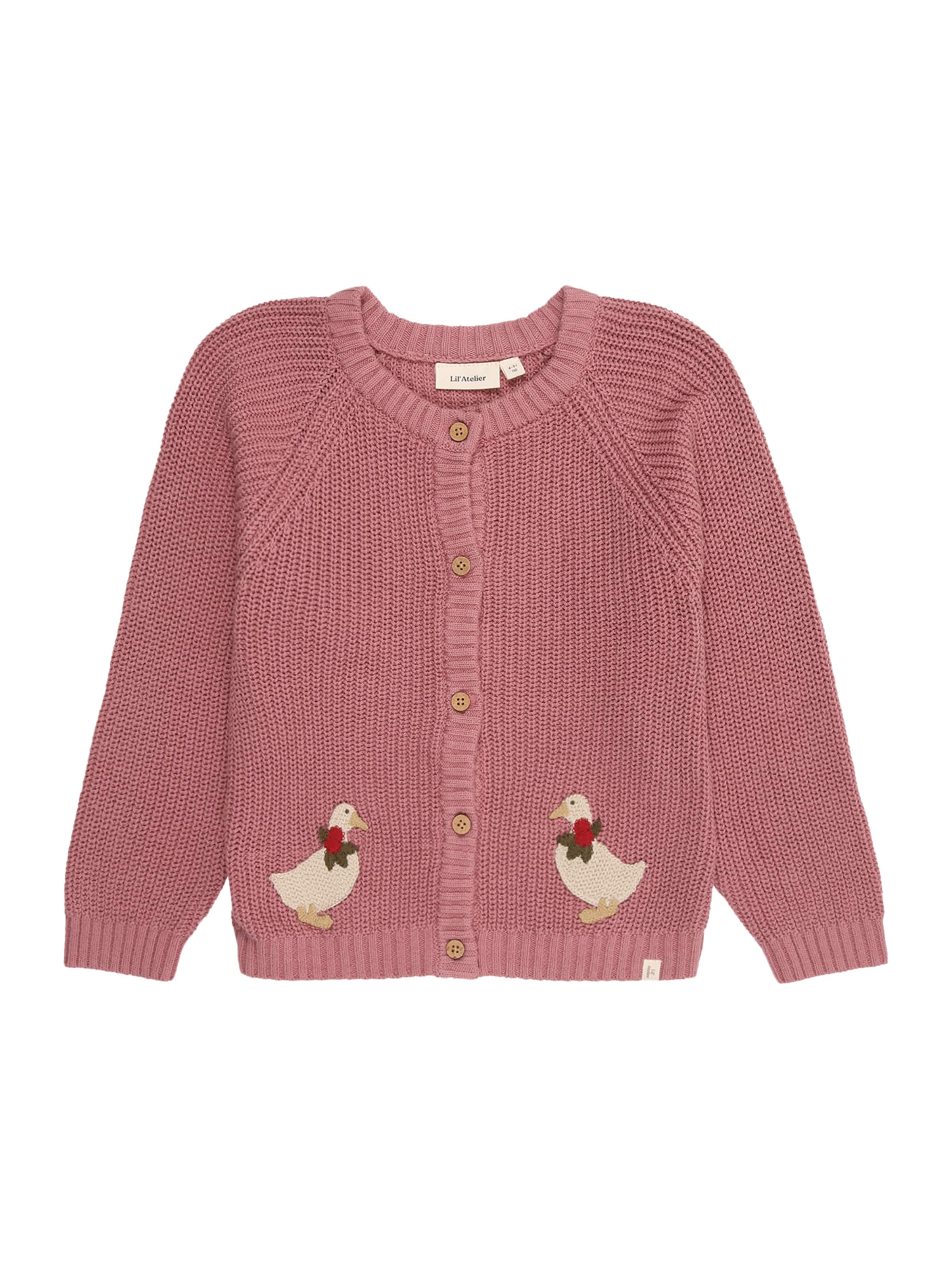 Cardigan 'NMFEmlen' Lil'Atelier en rose : devant