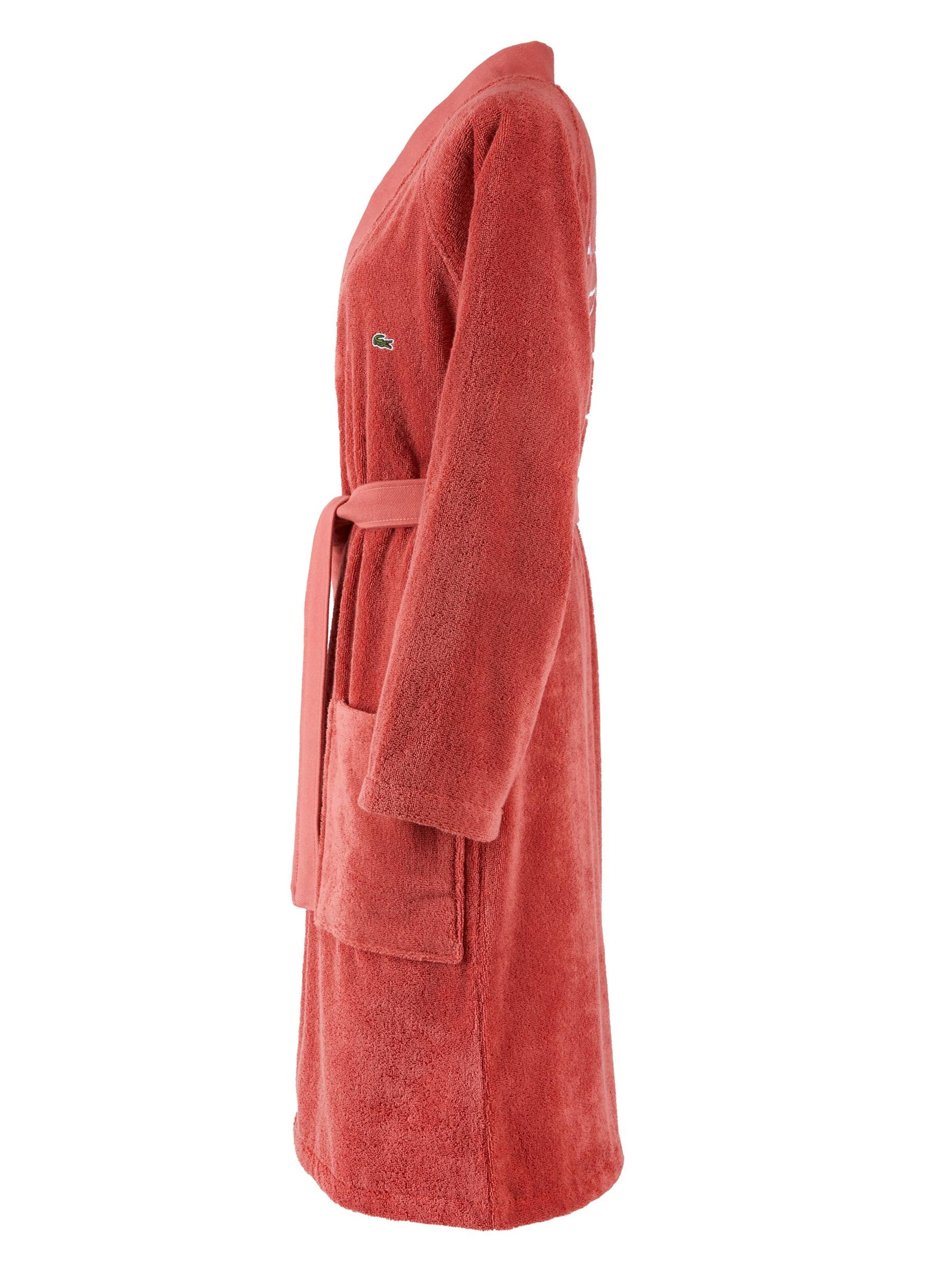 LACOSTE Bademantel lang 'LDEFILE'‌‌‌‌‌‌‌‌‌‌ in Rot