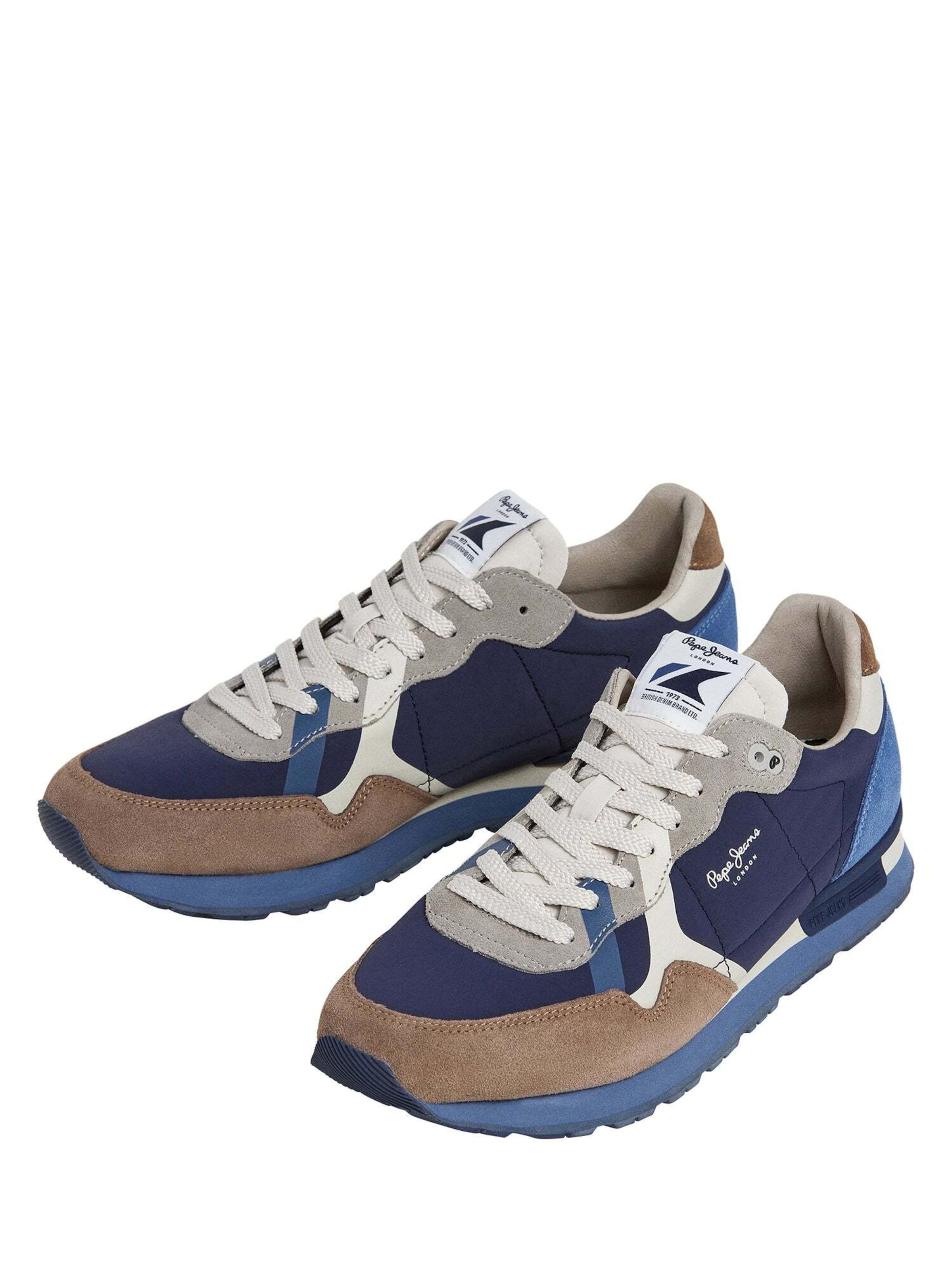 Pepe Jeans Platform trainers 'Brit Print' in Brown