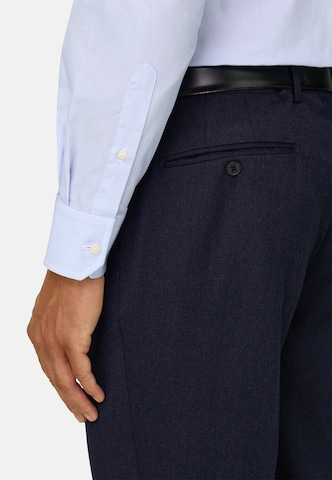 Boggi Milano Slim fit Zakelijk overhemd in Blauw: zijkant