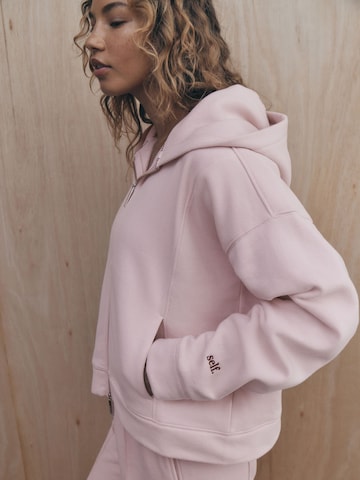self. Zip-Up Hoodie in Pink