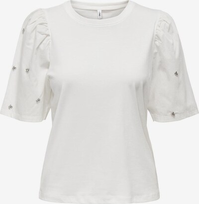 Tricou 'LINA' ONLY pe transparent / alb, Vizualizare produs