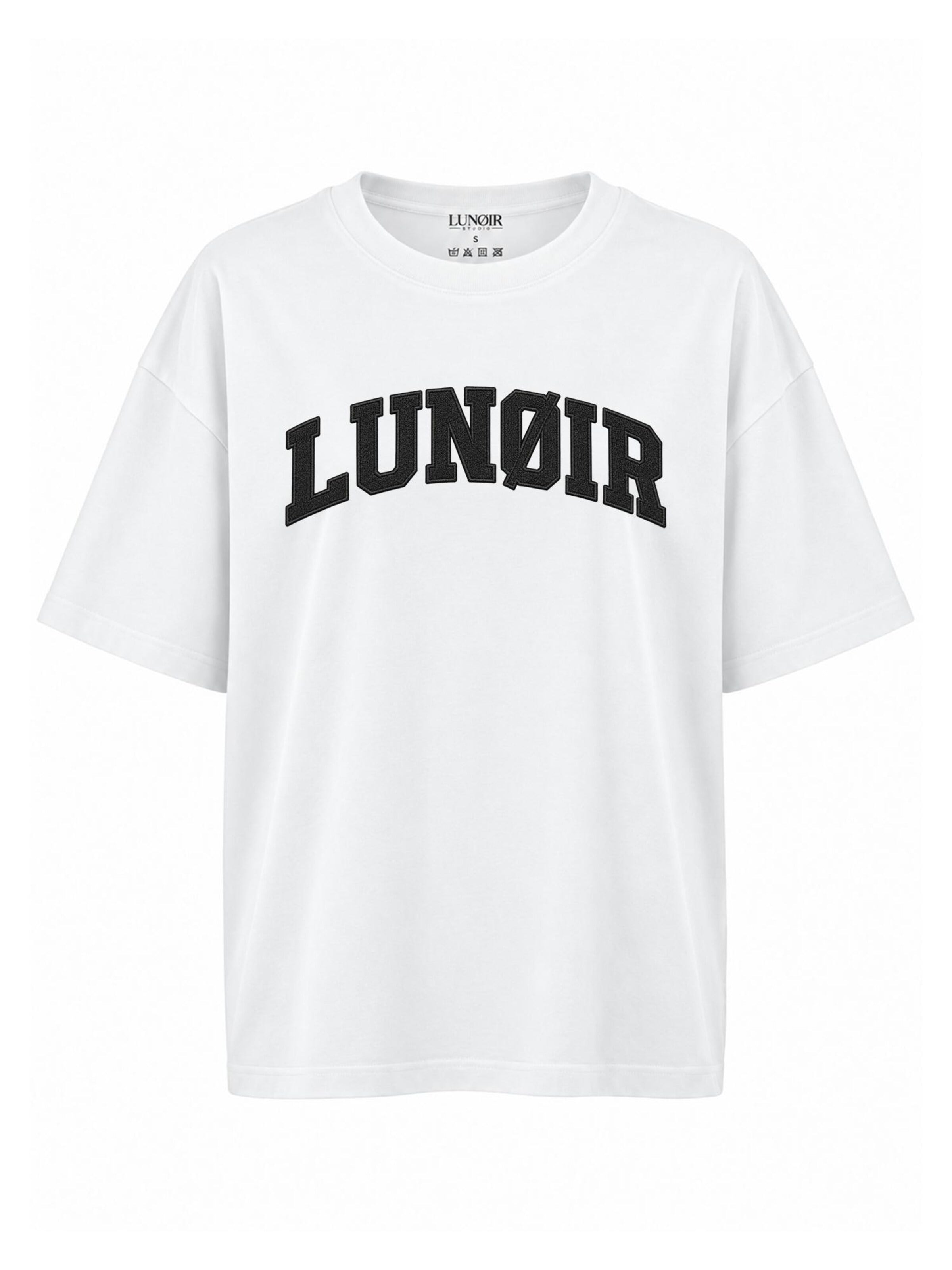 LUNØIR Studio Shirt 'Only Loyalty Rule' in Wit