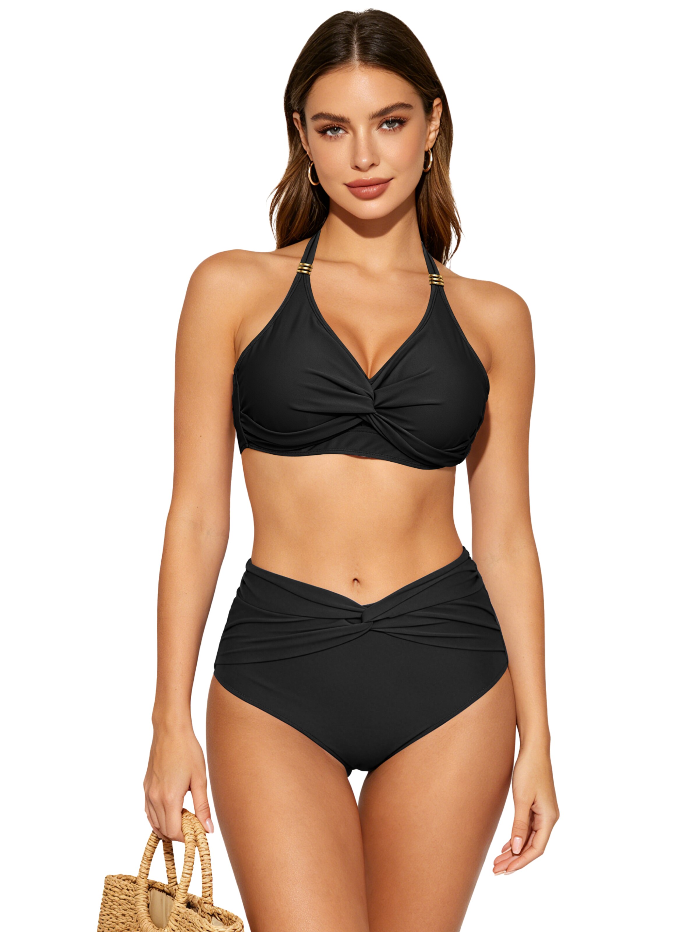 MEETWEE Klassiek Bikini in Zwart