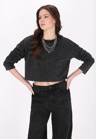 Sweat-shirt myMo ROCKS en noir : devant
