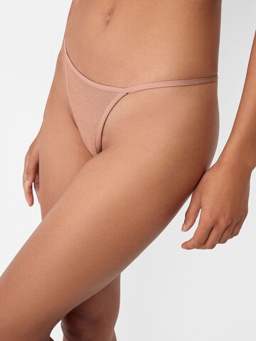 Bershka Dół bikini w kolorze różowy: przód