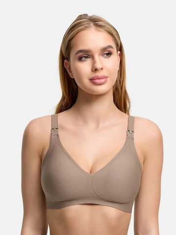 Bustier Soutien-gorge 'Comfort Maternity Still-BH ohne Bügel' cfab (formerly creamy fabrics) en gris : devant