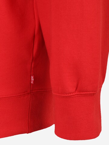 Levi's® Big & Tall Mikina 'Relaxed Graphic Hoodie' – červená