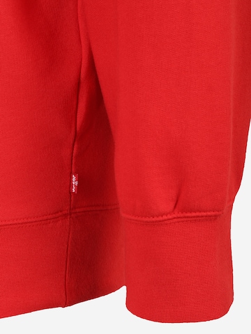Levi's® Big & Tall Collegepaita 'Relaxed Graphic Hoodie' värissä punainen