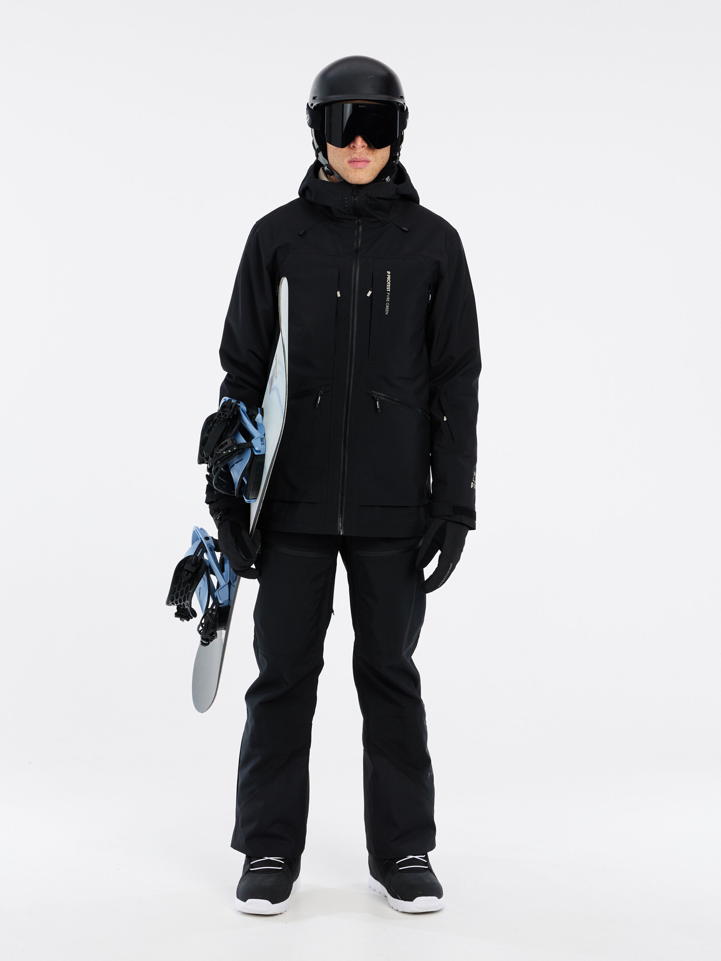 PROTEST Athletic Jacket 'PRTDUTY' in Black: front