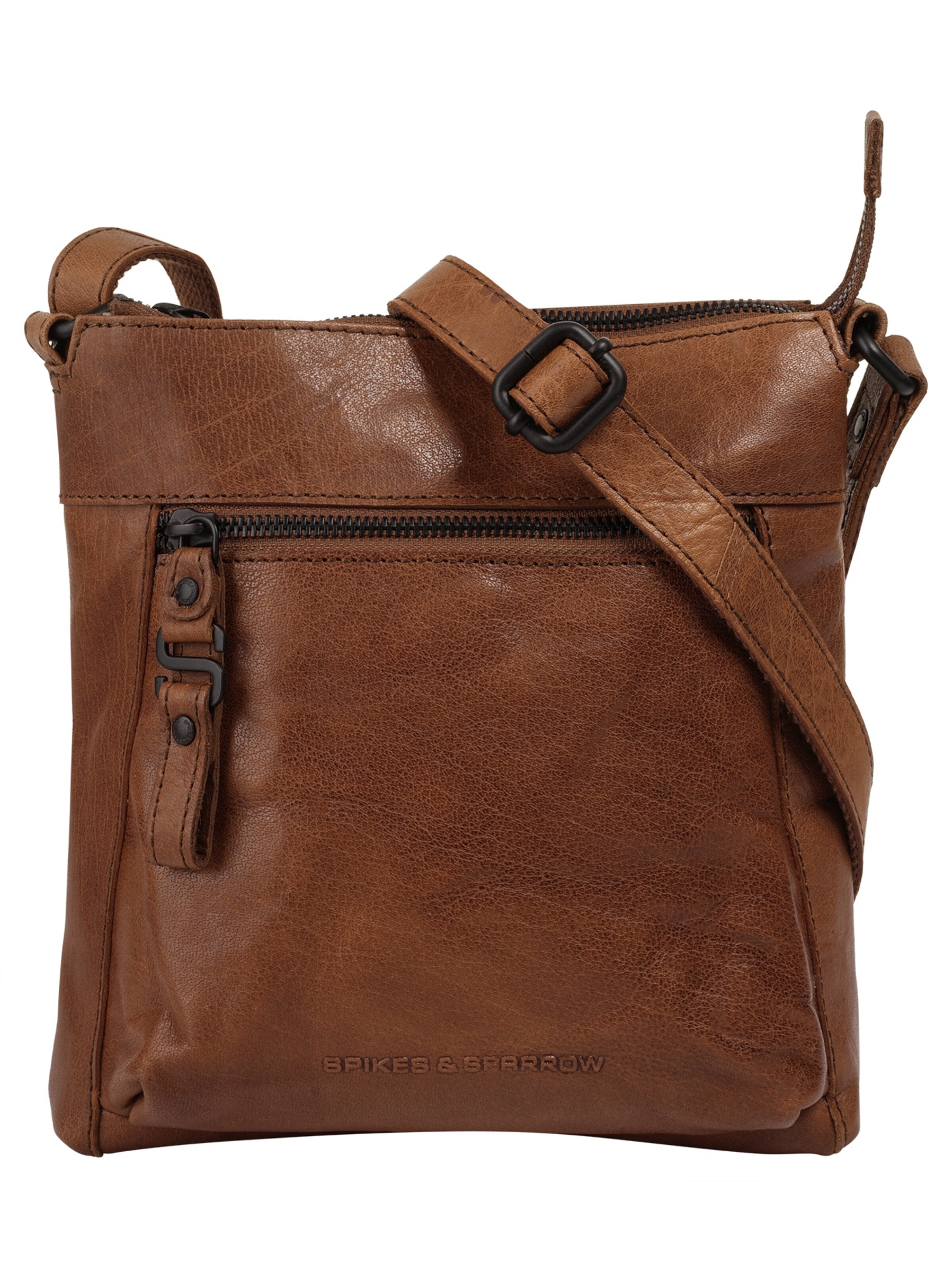 Sac à bandoulière Spikes & Sparrow en marron : devant
