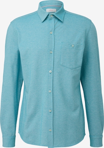 Coupe slim Chemise s.Oliver en bleu : devant