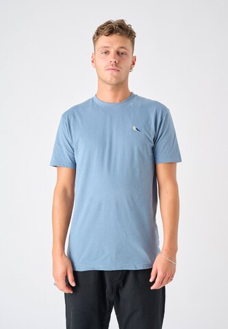 Cleptomanicx Shirt 'Embro Gull' in Blue: front