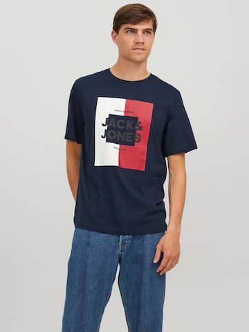 JACK & JONES Bluser & t-shirts 'Oscar' i blå: forside