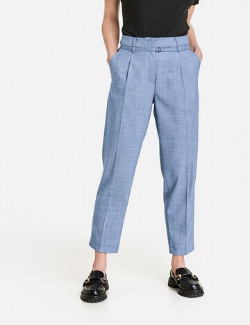 Regular Pantalon à plis GERRY WEBER en bleu : devant