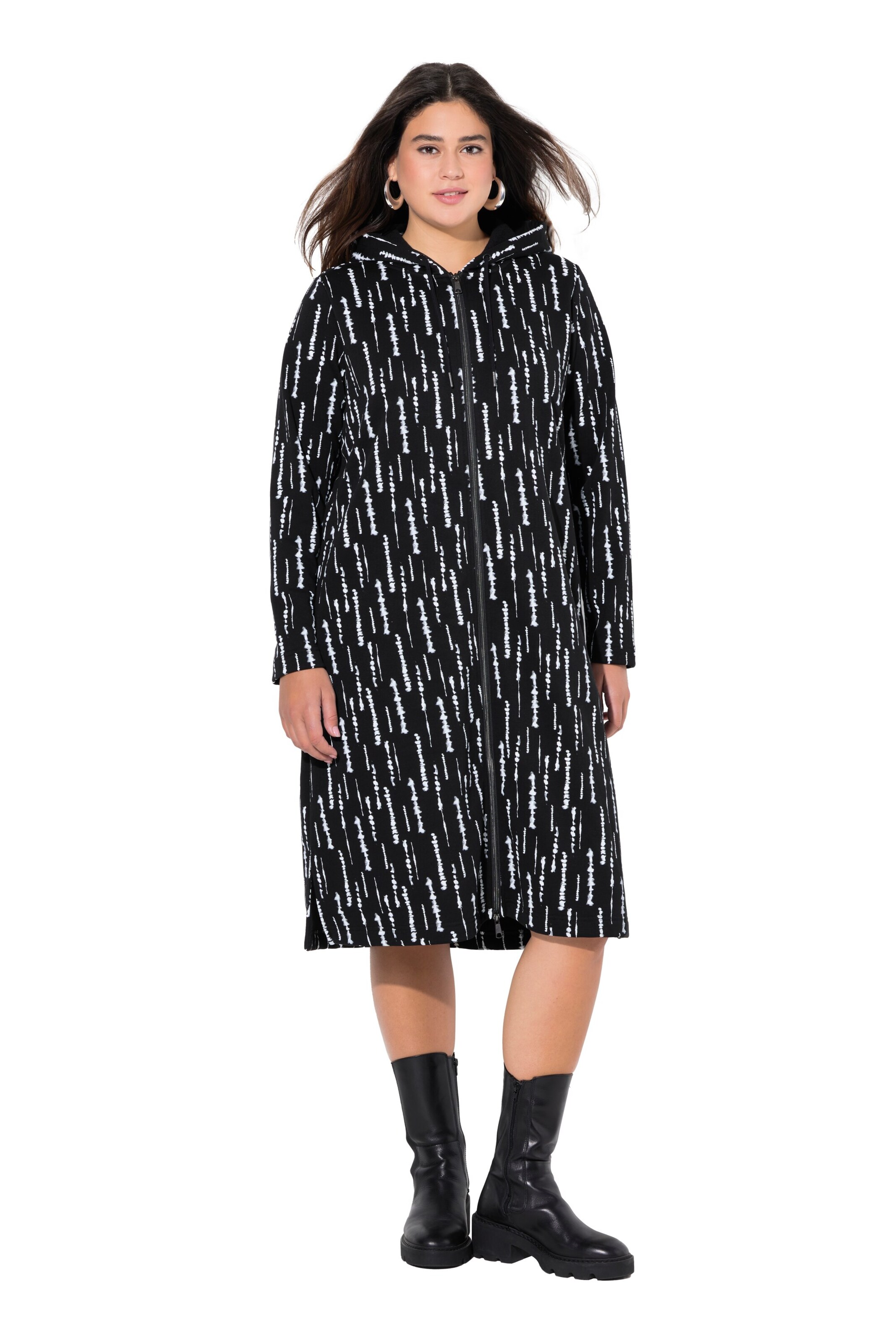 Ulla Popken Sweatjakke i sort: forside