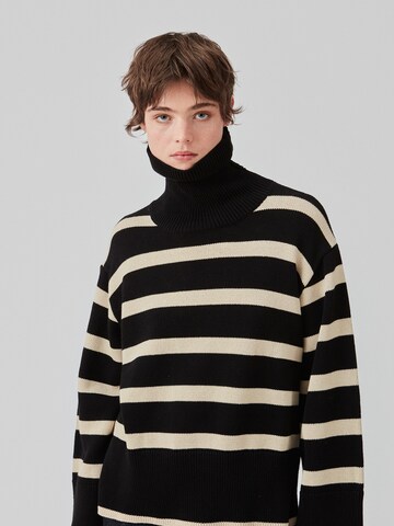 modström Pullover 'CorbinMD stripe t-neck' in Mischfarben