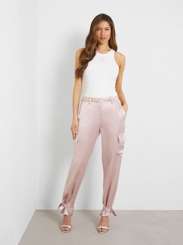 GUESS Tapered Cargo Pants in Pink