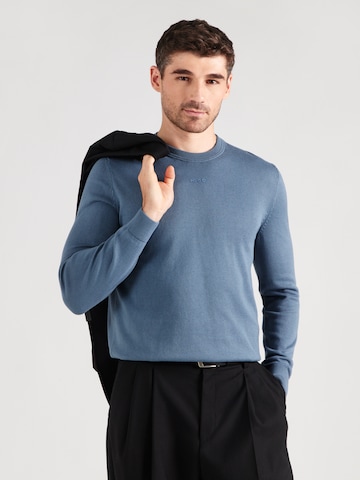 HUGO Πουλόβερ 'San Cassius-C2' σε μπλε: μπροστά