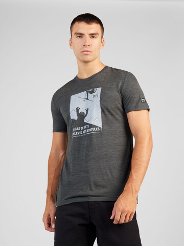 T-Shirt 'YETI' super.natural en gris : devant