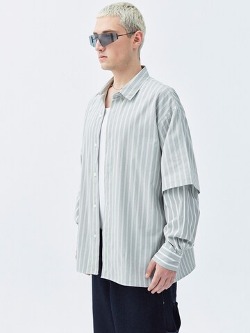 VAMOS CLO Comfort fit Button Up Shirt 'Seabrook' in Green