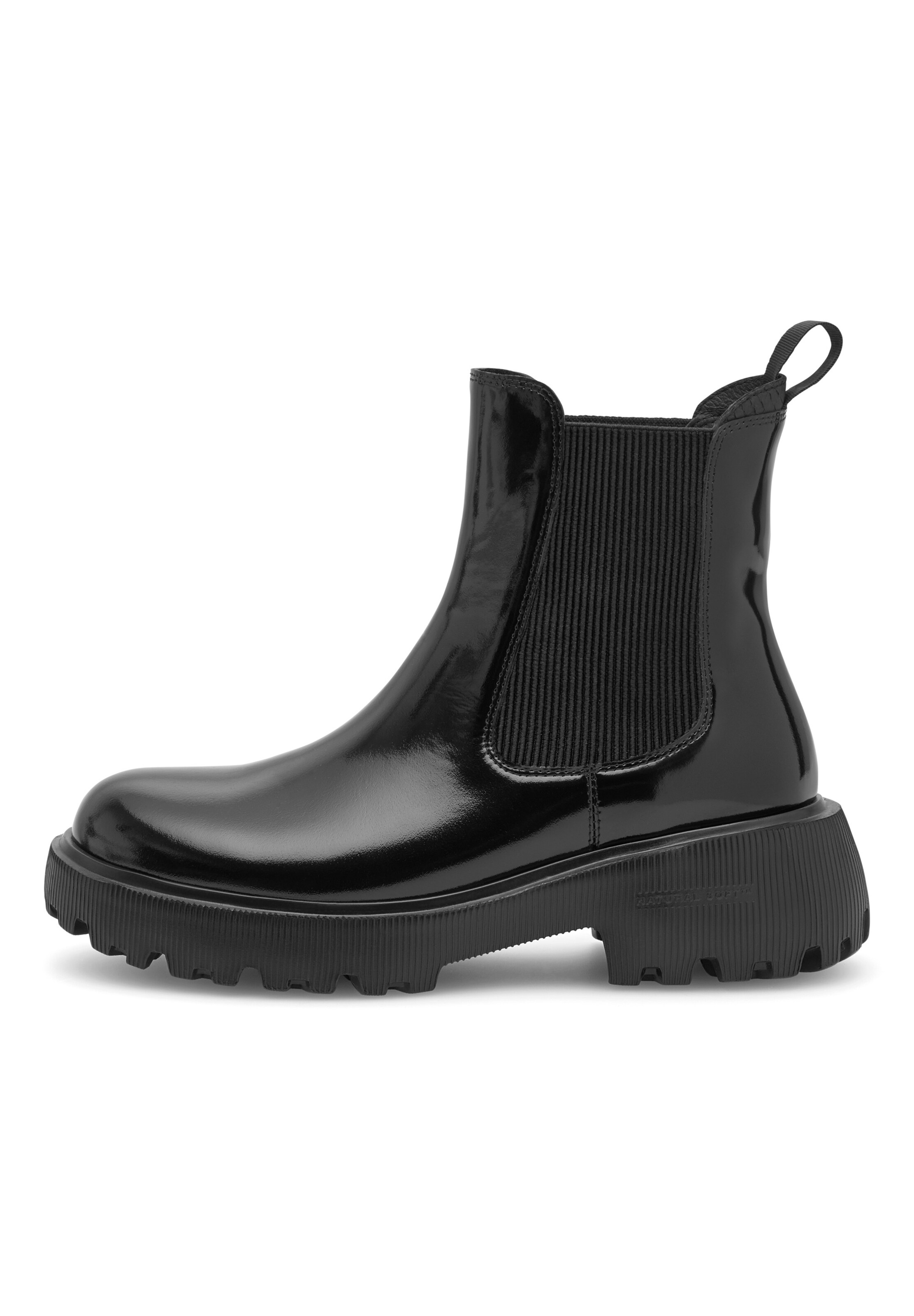 WODEN Chelsea Boots 'Aya Patent' i sort: forside