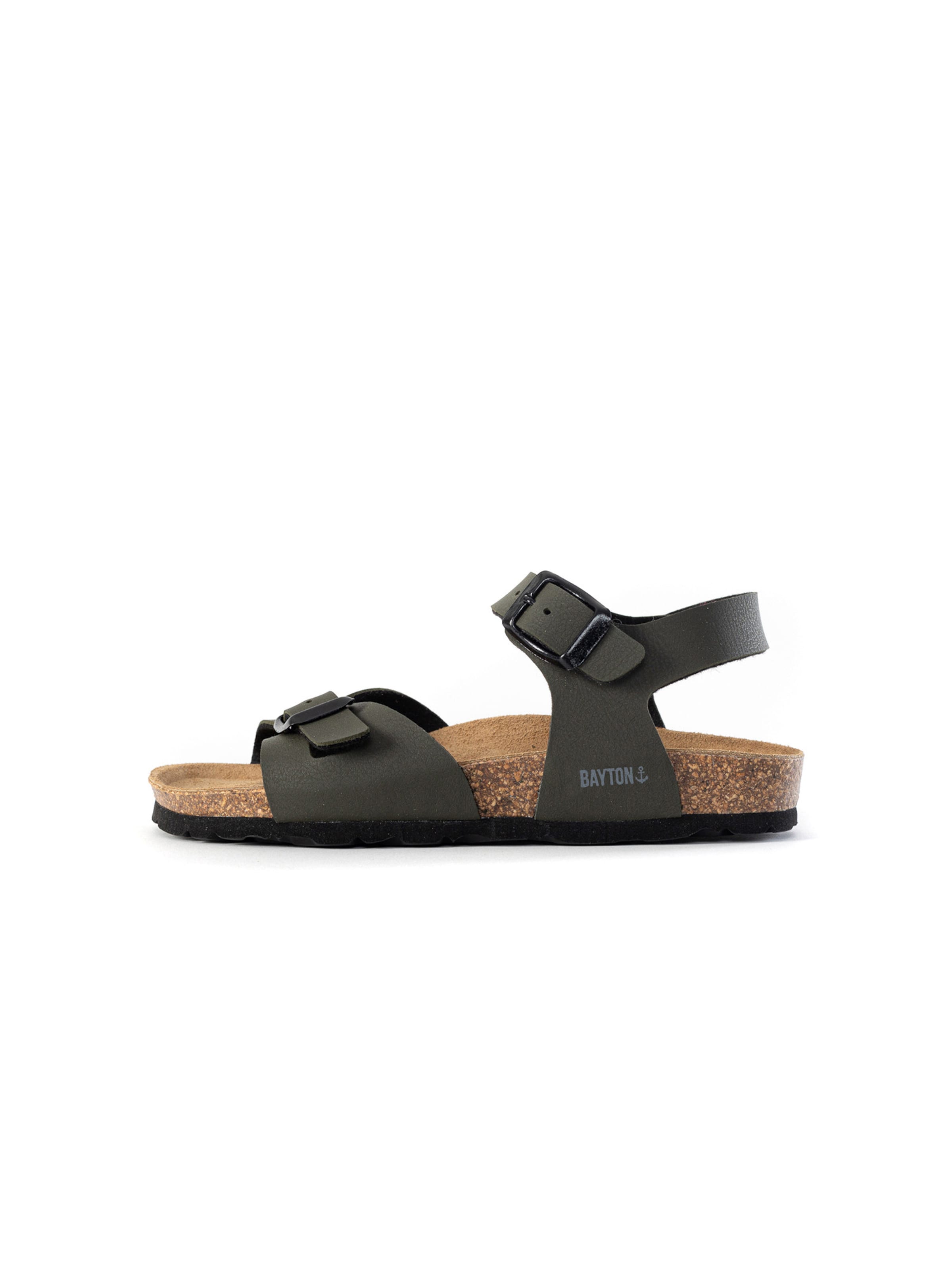 Bayton Sandal 'Pegase' in Green: front