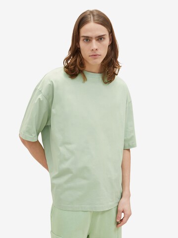 T-Shirt TOM TAILOR DENIM en vert : devant