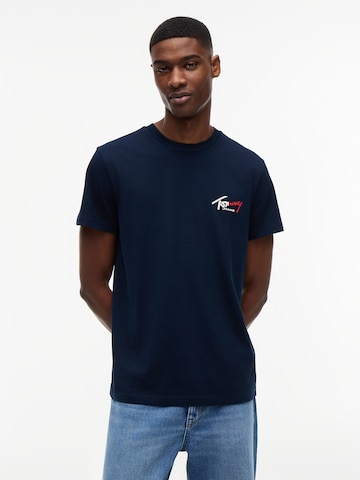 Tommy Jeans Majica | modra barva: sprednja stran