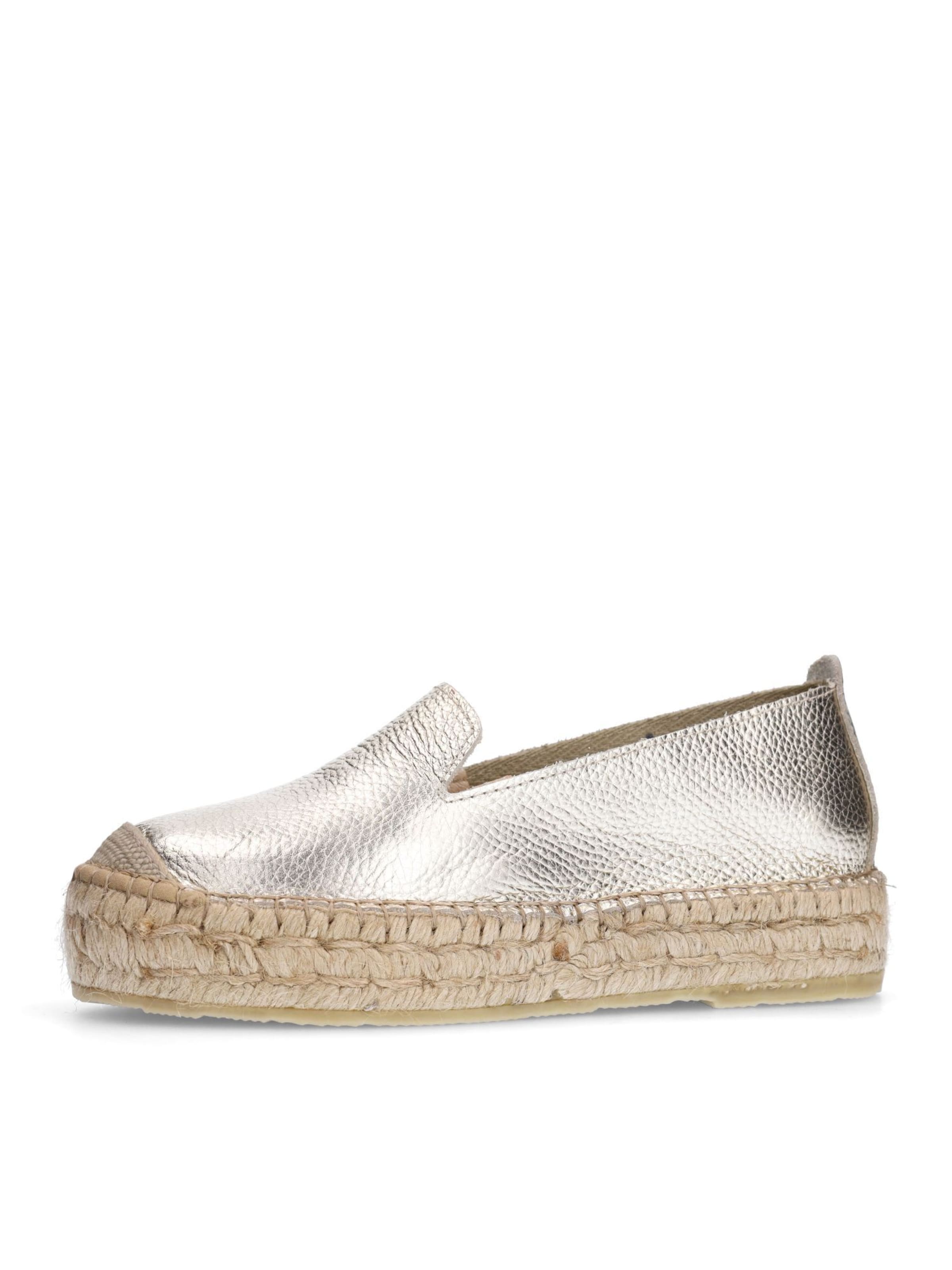 SACHA Espadrilles in Goud: voorkant