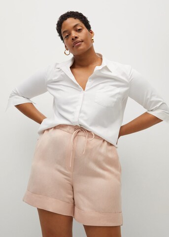 MANGO Regular Pants 'Cotili8' in Pink: front