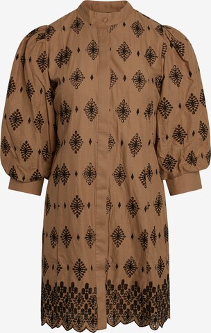 BRUUNS BAZAAR Shirt dress in Brown: front