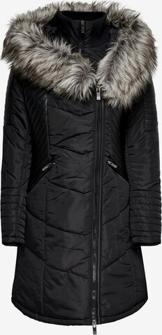 ONLY Carmakoma Winter Coat in Black: front