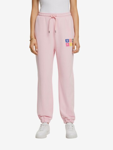 Loosefit Pantalon ESPRIT en rose : devant